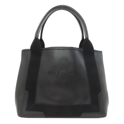 BALENCIAGA 339933 NAVY CABAS Tote Bag Leather Ladies [Used]