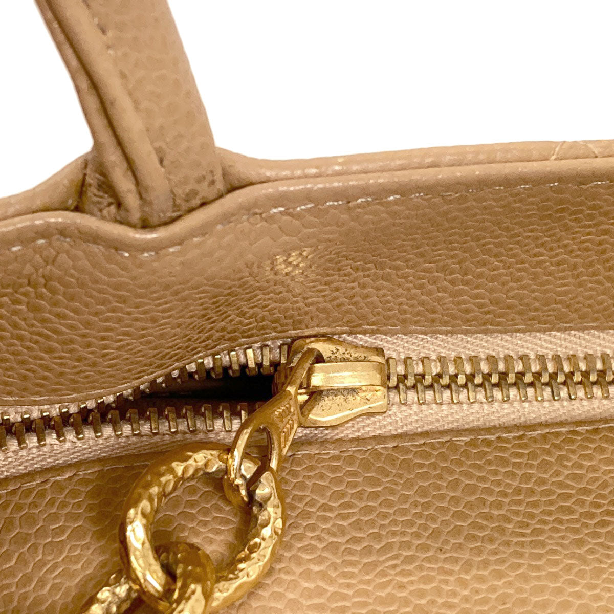 CHANEL Medallion GoldHardware Tote Bag Grained Calfskin Skin Ladies [Used]