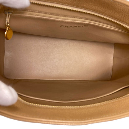 CHANEL Medallion GoldHardware Tote Bag Grained Calfskin Skin Ladies [Used]