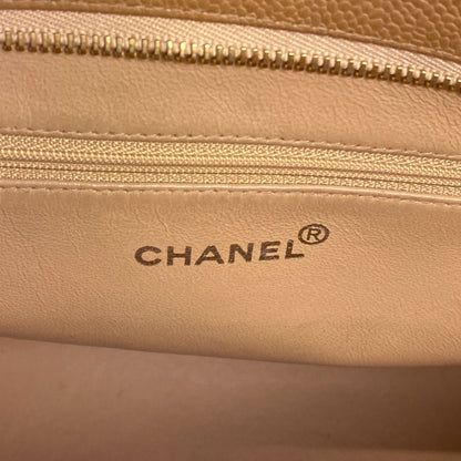 CHANEL Medallion GoldHardware Tote Bag Grained Calfskin Skin Ladies [Used]