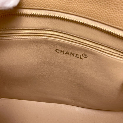 CHANEL Medallion GoldHardware Tote Bag Grained Calfskin Skin Ladies [Used]