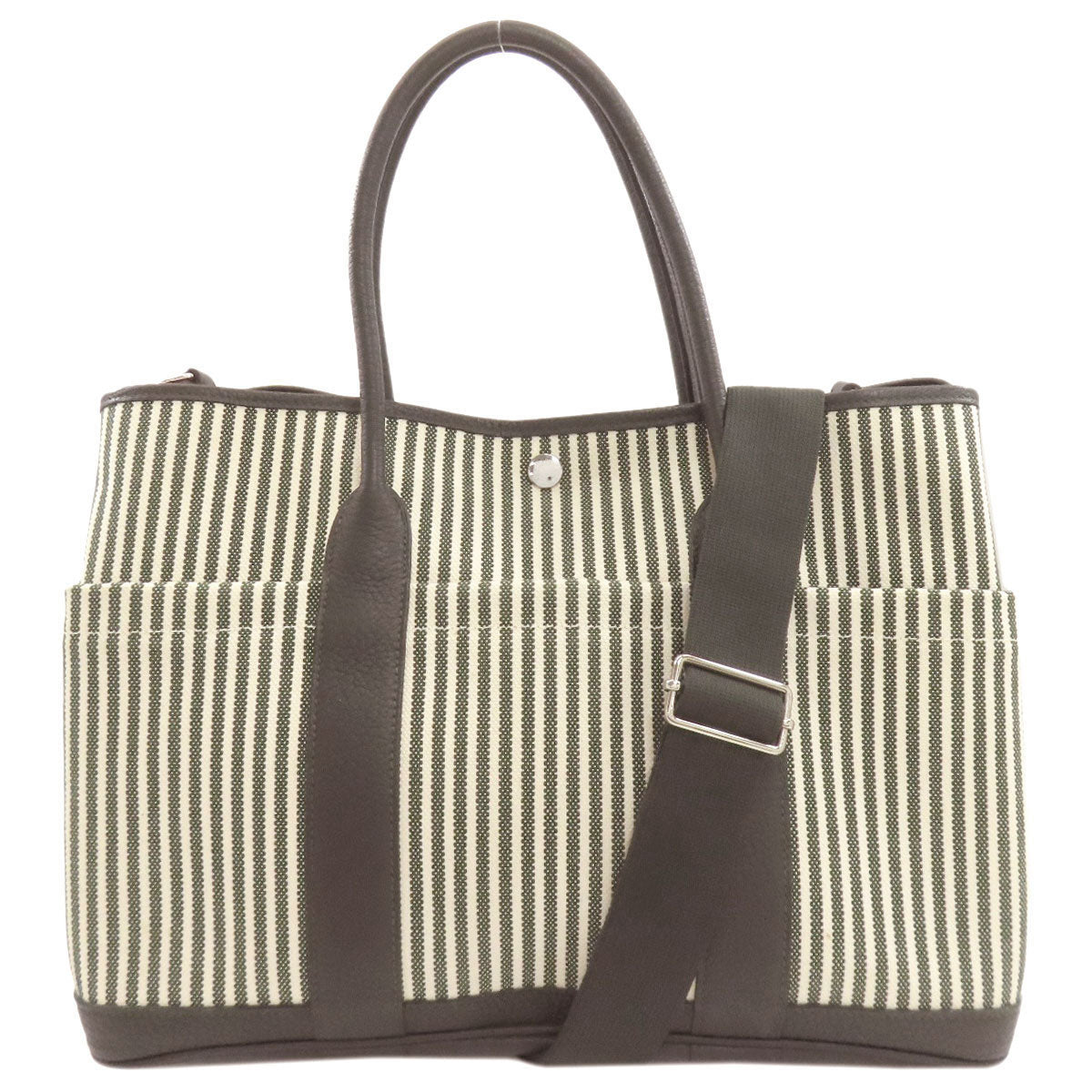 HERMES Garden Party 36 PM Pocket SilverHardware Tote Bag Toile Riga NegondaLadies [Used]