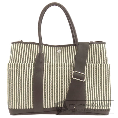 HERMES Garden Party 36 PM Pocket SilverHardware Tote Bag Toile Riga NegondaLadies [Used]
