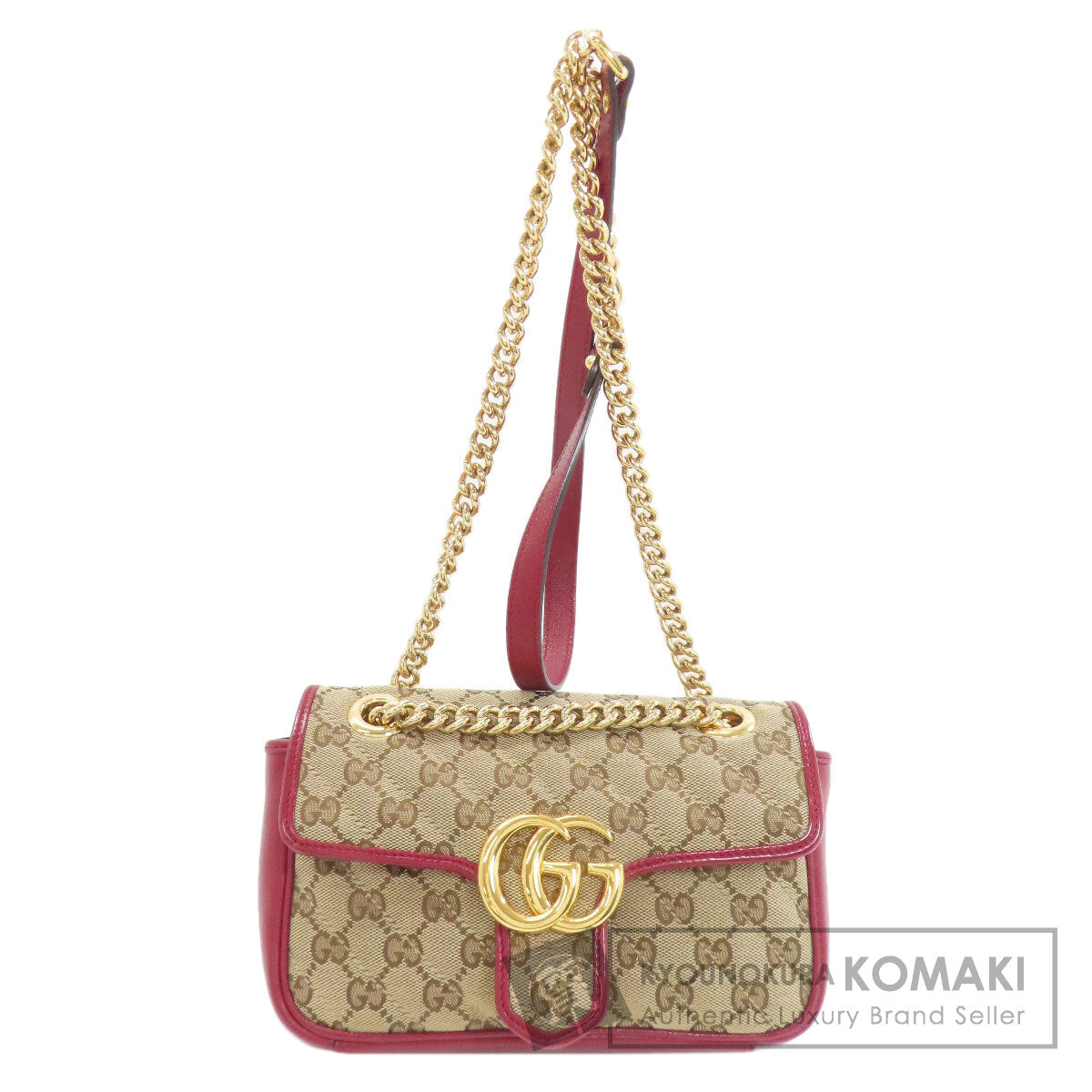GUCCI 446744 GG Marmont Shoulder Bag Canvas CalfLadies [Used]