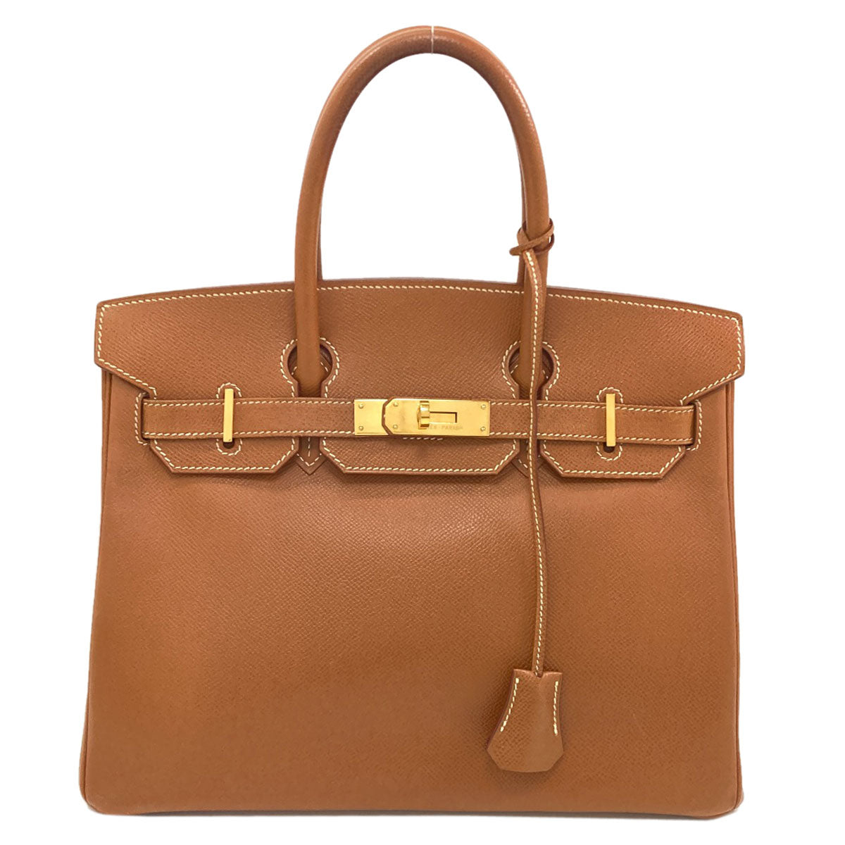 HERMES Birkin 30 Gold Gold Hardware Handbag Courchevel Ladies [Used]