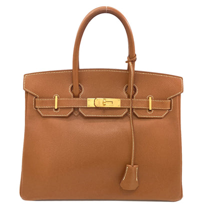 HERMES Birkin 30 Gold Gold Hardware Handbag Courchevel Ladies [Used]