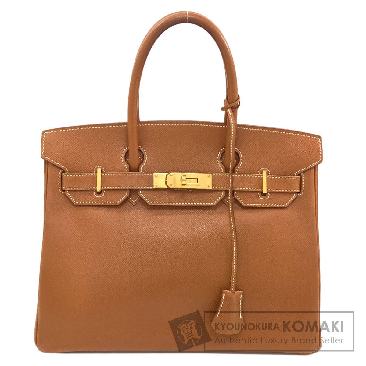 HERMES Birkin 30 Gold Gold Hardware Handbag Courchevel Ladies [Used]