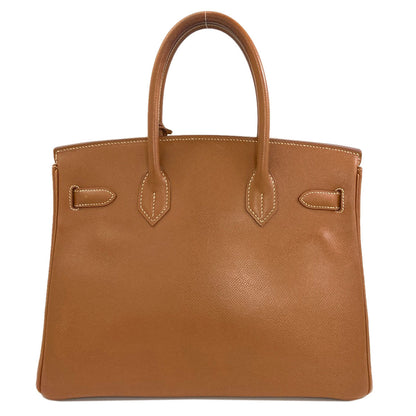 HERMES Birkin 30 Gold Gold Hardware Handbag Courchevel Ladies [Used]
