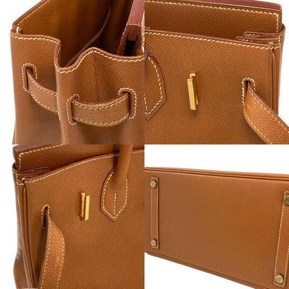 HERMES Birkin 30 Gold Gold Hardware Handbag Courchevel Ladies [Used]