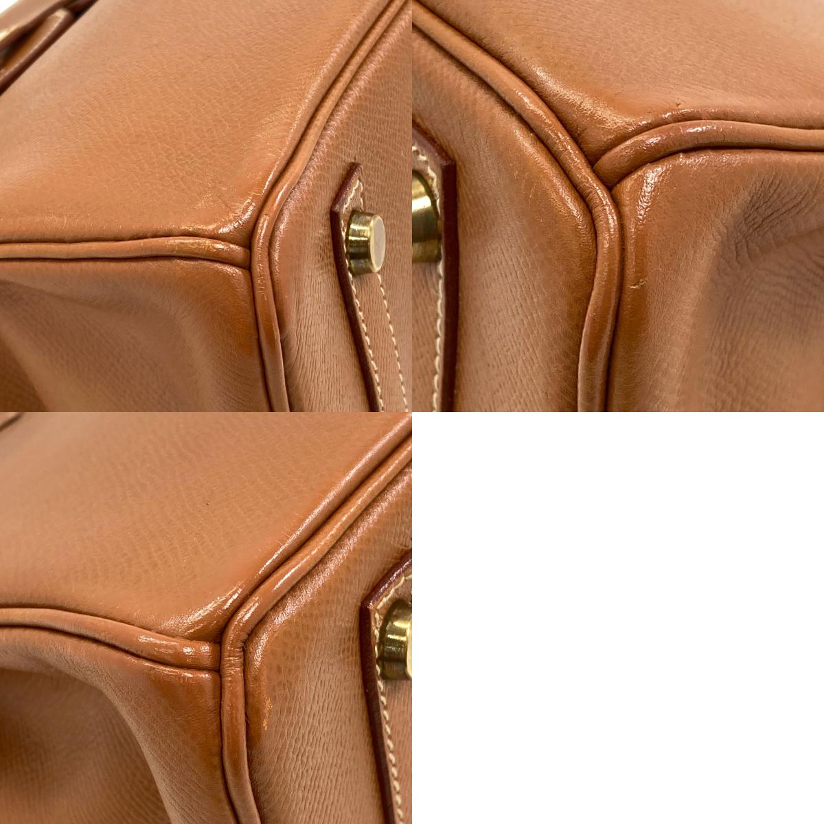 HERMES Birkin 30 Gold Gold Hardware Handbag Courchevel Ladies [Used]