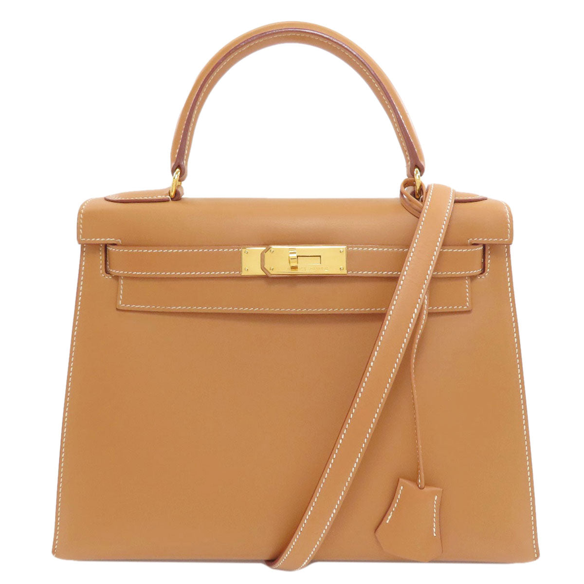 HERMES Kelly 28 outside stitching GoldHardware Handbag Vaux Chamonix Ladies [Used]