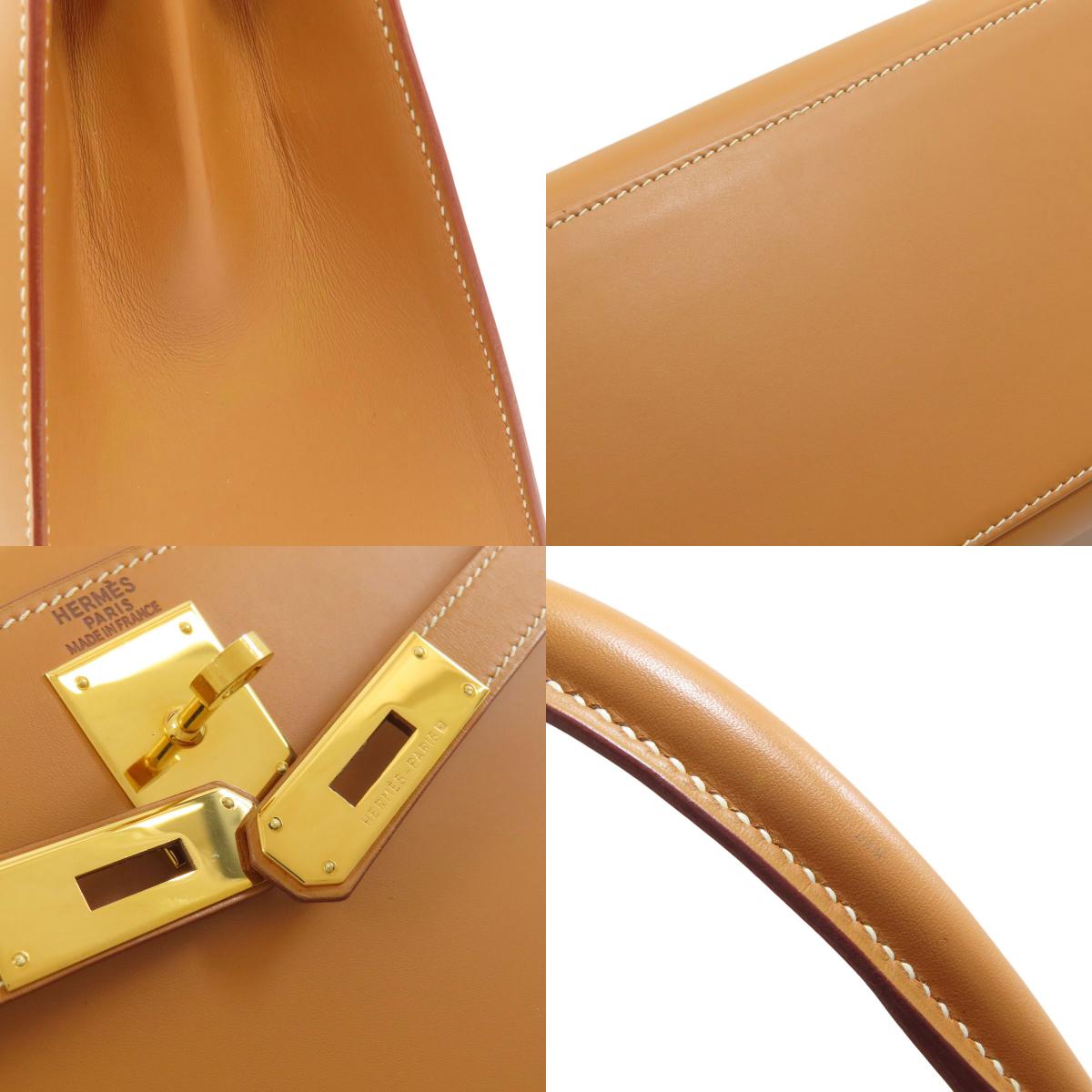 HERMES Kelly 28 outside stitching GoldHardware Handbag Vaux Chamonix Ladies [Used]