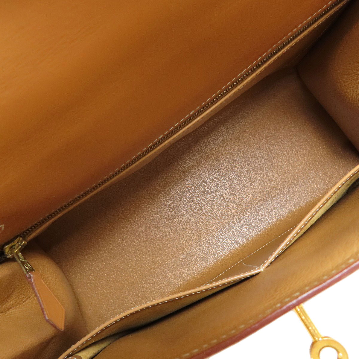 HERMES Kelly 28 outside stitching GoldHardware Handbag Vaux Chamonix Ladies [Used]