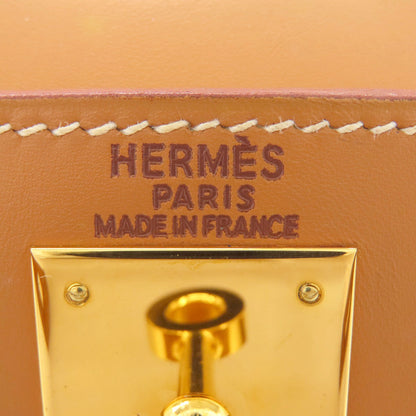 HERMES Kelly 28 outside stitching GoldHardware Handbag Vaux Chamonix Ladies [Used]