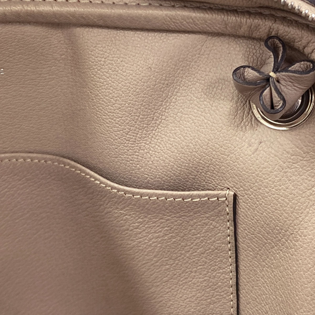 HERMES Tantan SilverHardware Tote Bag Calf Ladies [Used]