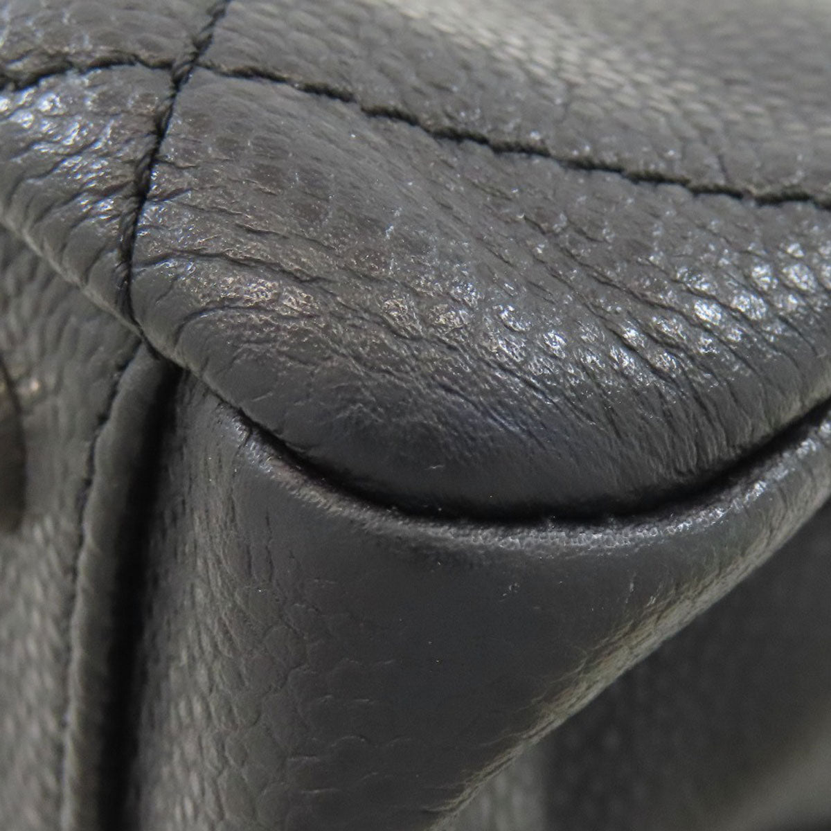 CHANEL Chain bag Matelasse Silver Hardware Tote Bag Grained Calfskin Skin Ladies [Used]