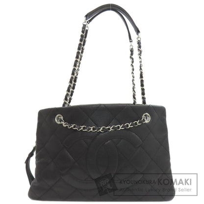 CHANEL Chain bag Matelasse Silver Hardware Tote Bag Grained Calfskin Skin Ladies [Used]
