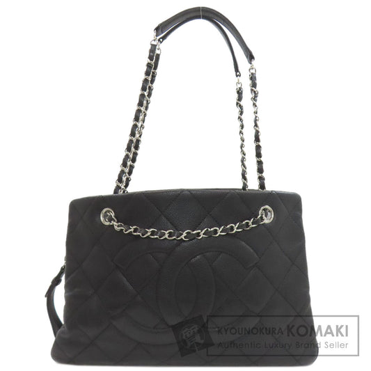 CHANEL Chain bag Matelasse Silver Hardware Tote Bag Grained Calfskin Skin Ladies [Used]