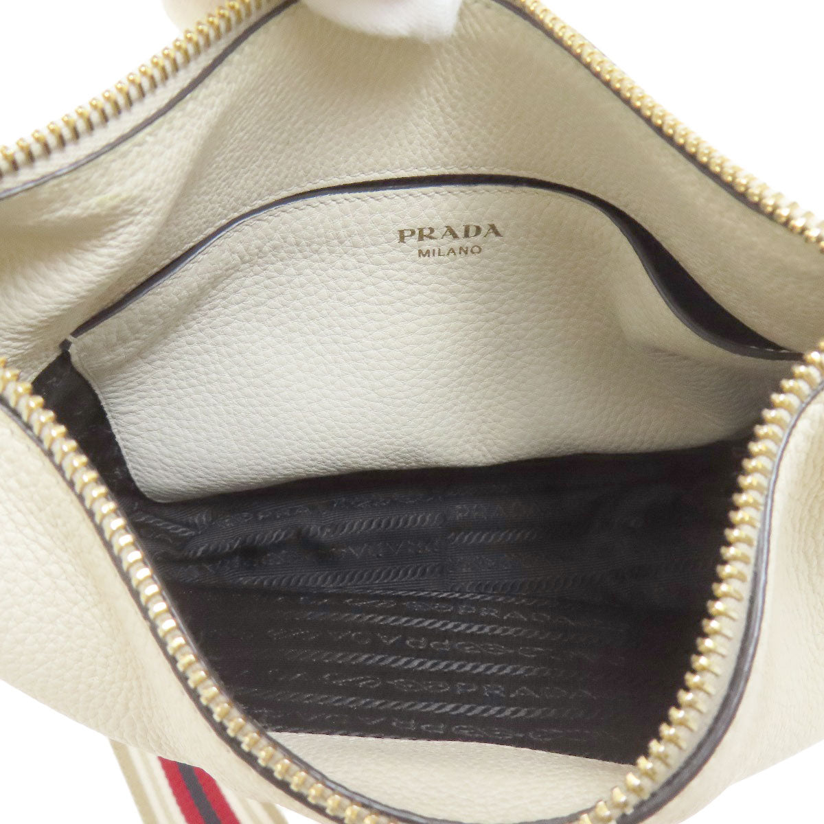 PRADA logo Shoulder Bag Calf Ladies [Used]