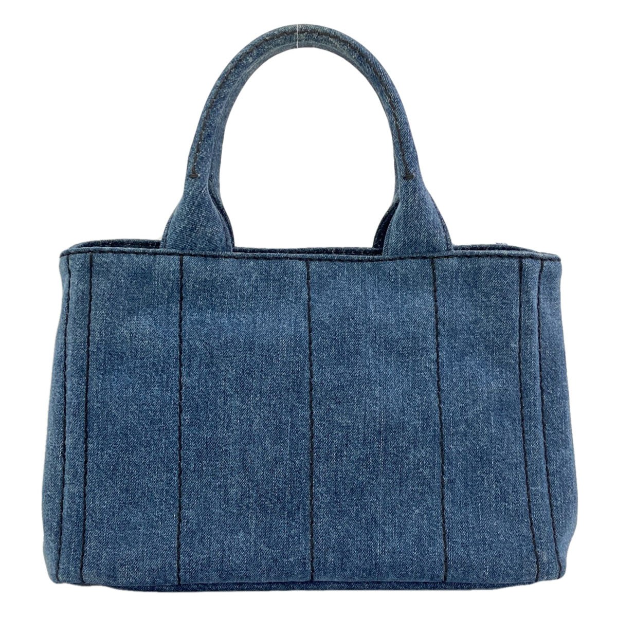 PRADA Canapa Mini Flower 2WAY Handbag Denim Ladies [Used]