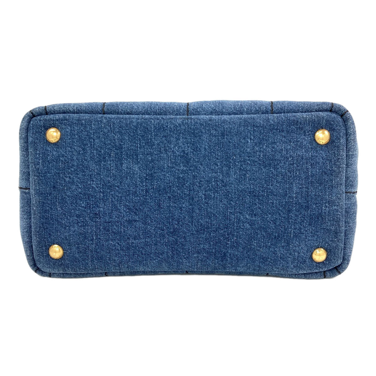 PRADA Canapa Mini Flower 2WAY Handbag Denim Ladies [Used]