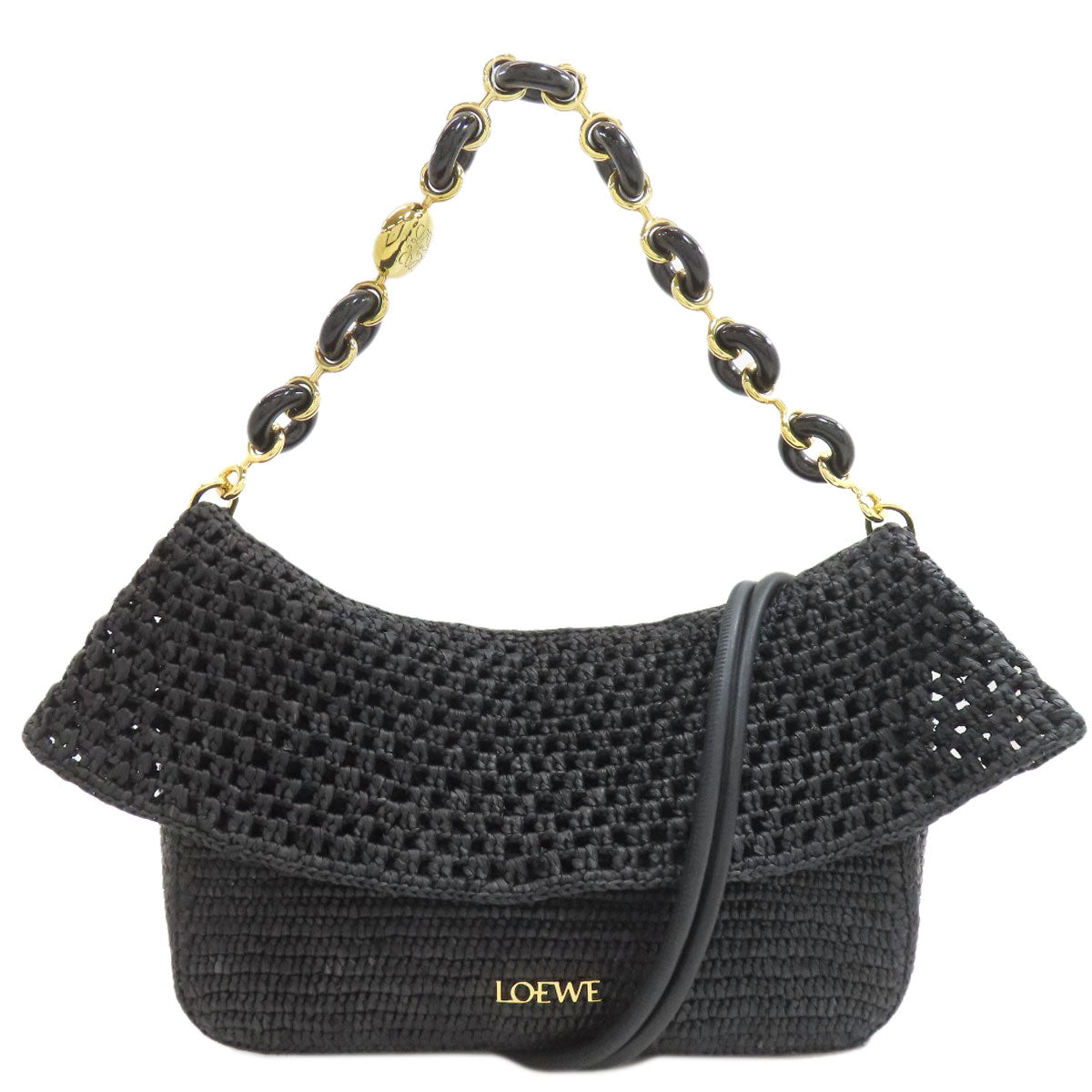 LOEWE Ora 2WAY Handbag Raffia LeatherLadies [Used]
