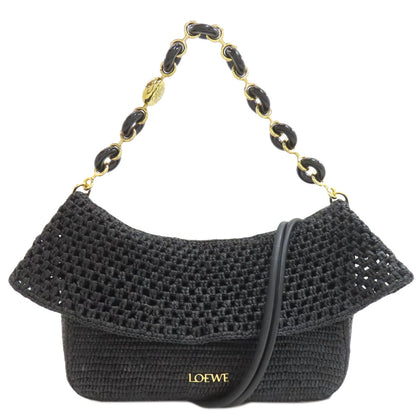 LOEWE Ora 2WAY Handbag Raffia LeatherLadies [Used]
