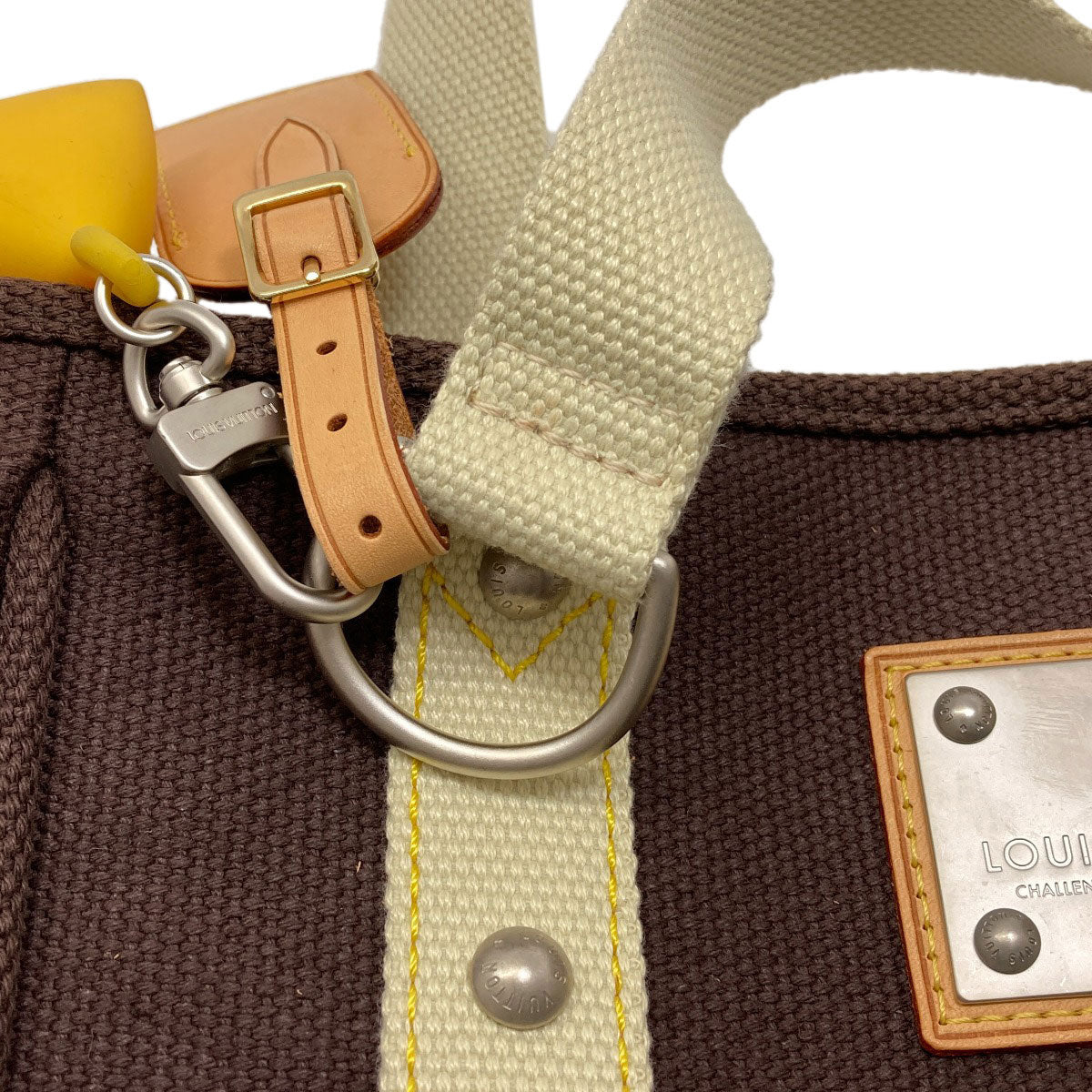 LOUIS VUITTON M80663 Antigua line hippo MM Tote Bag Canvas Ladies [Used]