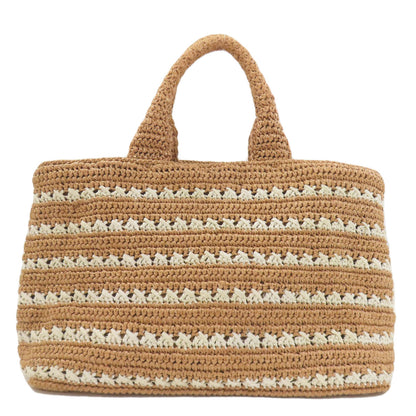 PRADA BN2888 Canapa Handbag Raffia Ladies [Used]