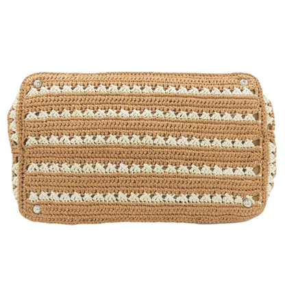 PRADA BN2888 Canapa Handbag Raffia Ladies [Used]