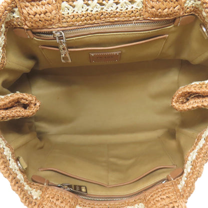 PRADA BN2888 Canapa Handbag Raffia Ladies [Used]