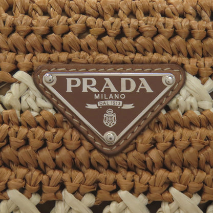PRADA BN2888 Canapa Handbag Raffia Ladies [Used]