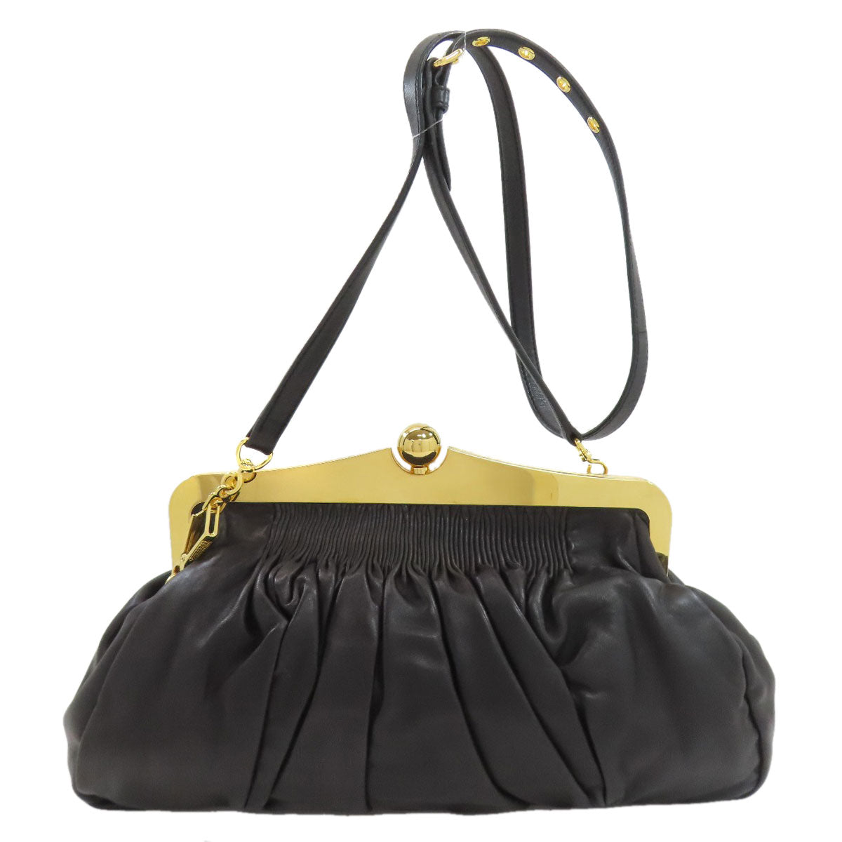 MIUMIU logo Shoulder Bag Calf Ladies [Used]