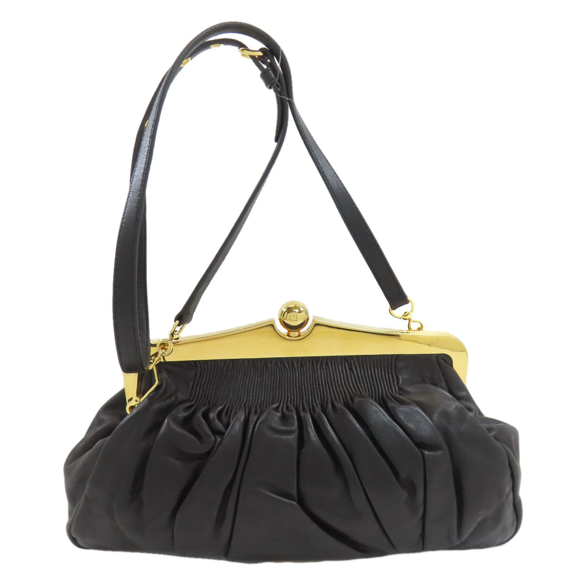 MIUMIU logo Shoulder Bag Calf Ladies [Used]