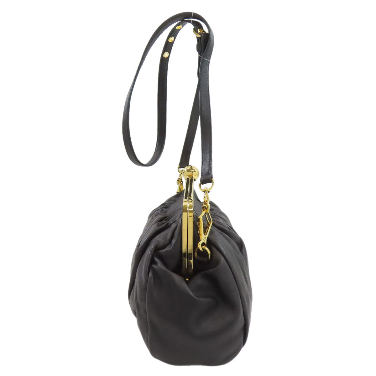 MIUMIU logo Shoulder Bag Calf Ladies [Used]