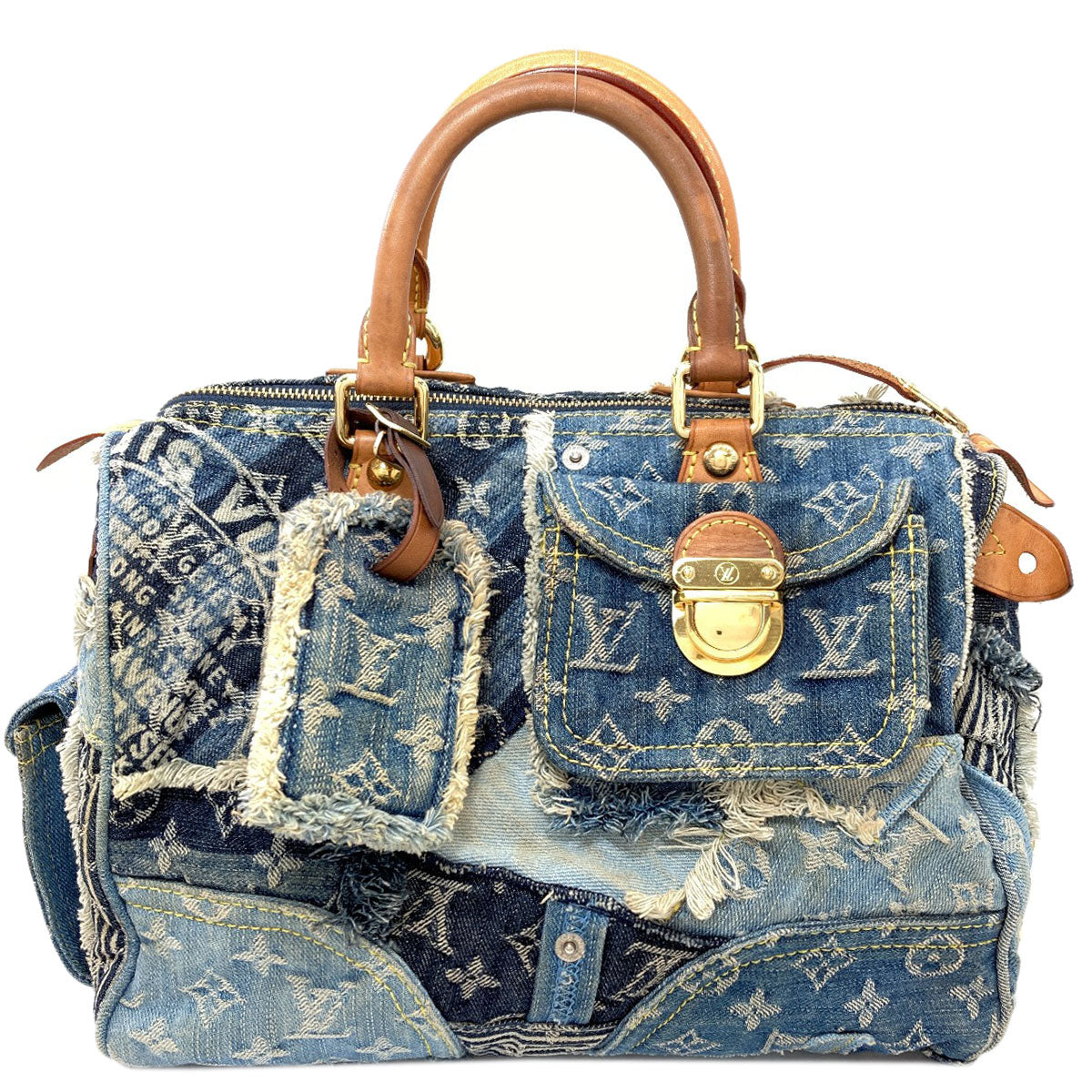 LOUIS VUITTON M95380 Patchwork Speedy 30 Handbag Denim Ladies [Used]