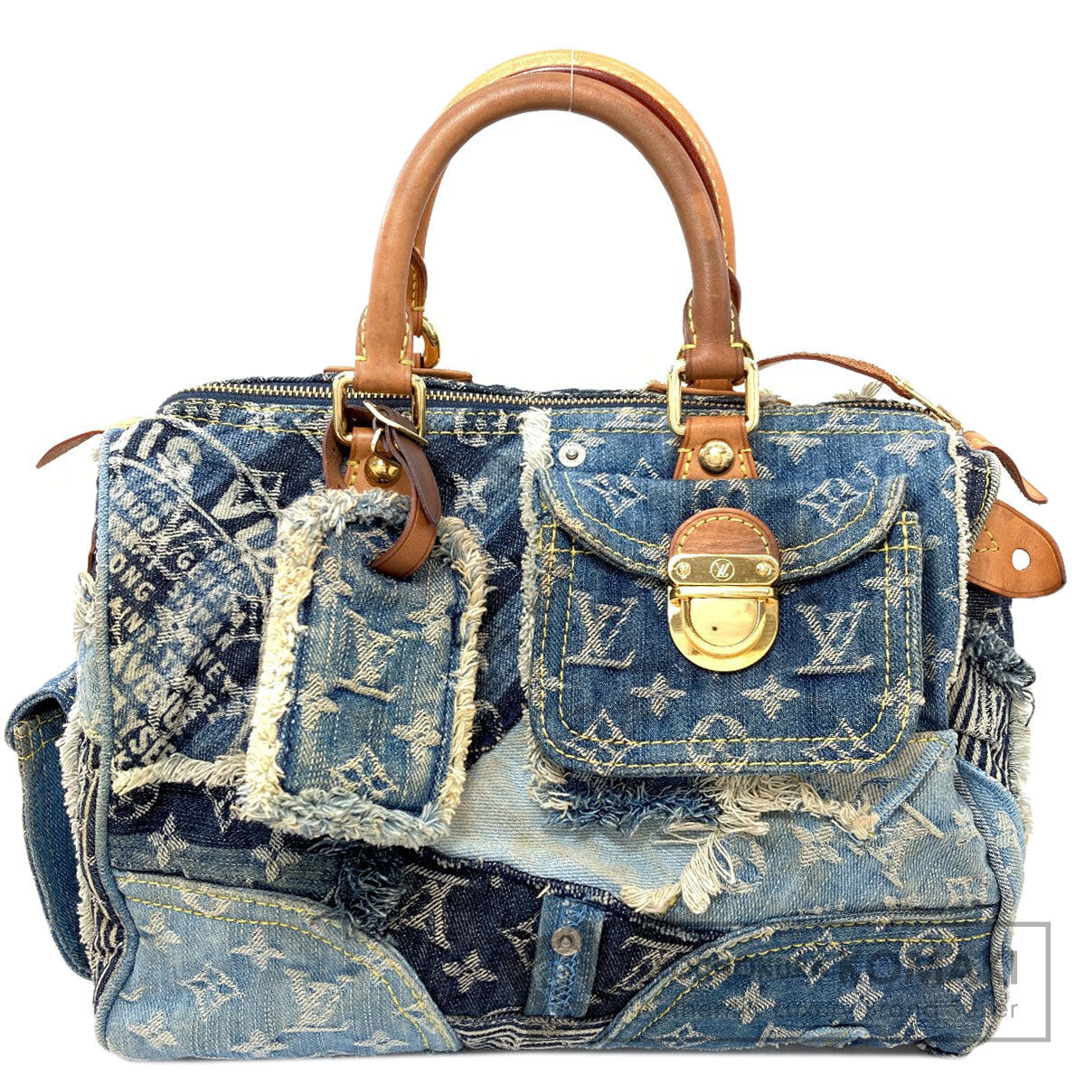 LOUIS VUITTON M95380 Patchwork Speedy 30 Handbag Denim Ladies [Used]