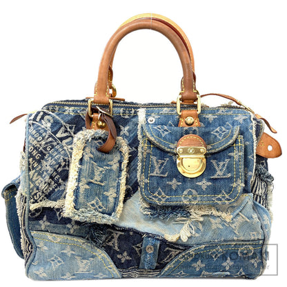 LOUIS VUITTON M95380 Patchwork Speedy 30 Handbag Denim Ladies [Used]