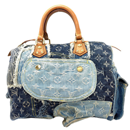 LOUIS VUITTON M95380 Patchwork Speedy 30 Handbag Denim Ladies [Used]