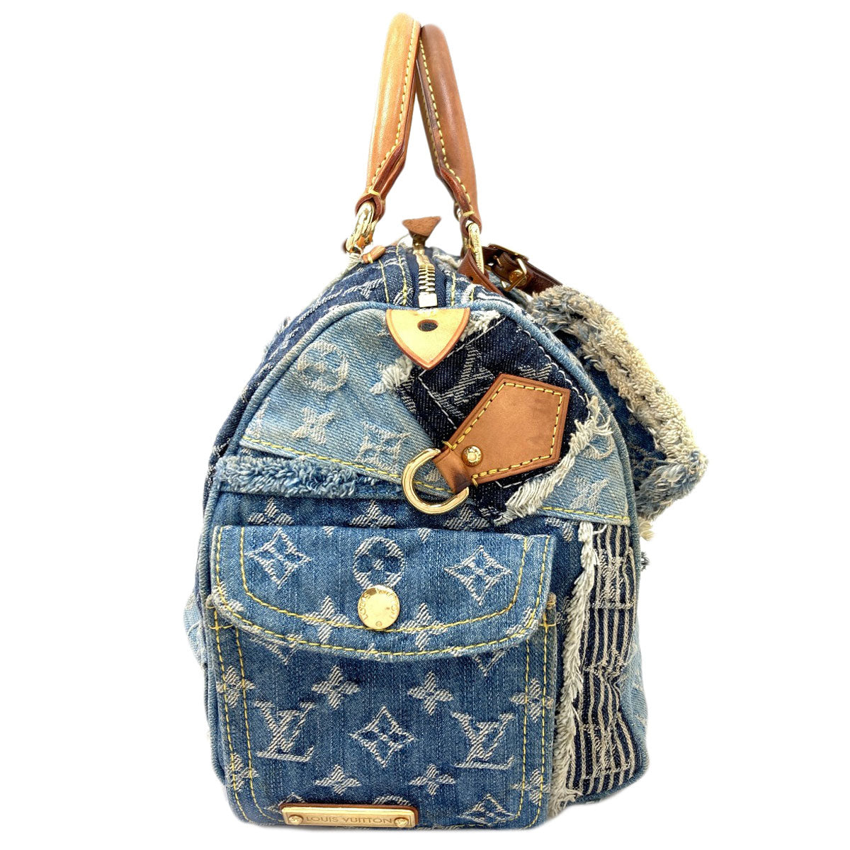 LOUIS VUITTON M95380 Patchwork Speedy 30 Handbag Denim Ladies [Used]