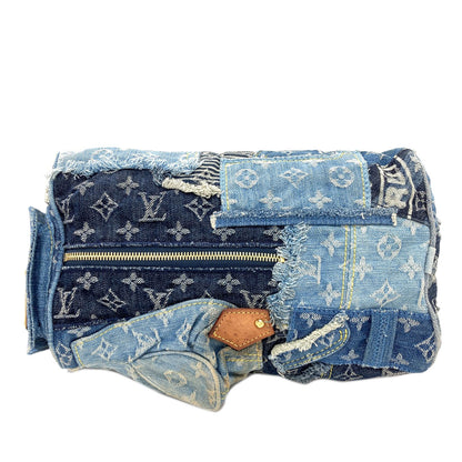 LOUIS VUITTON M95380 Patchwork Speedy 30 Handbag Denim Ladies [Used]
