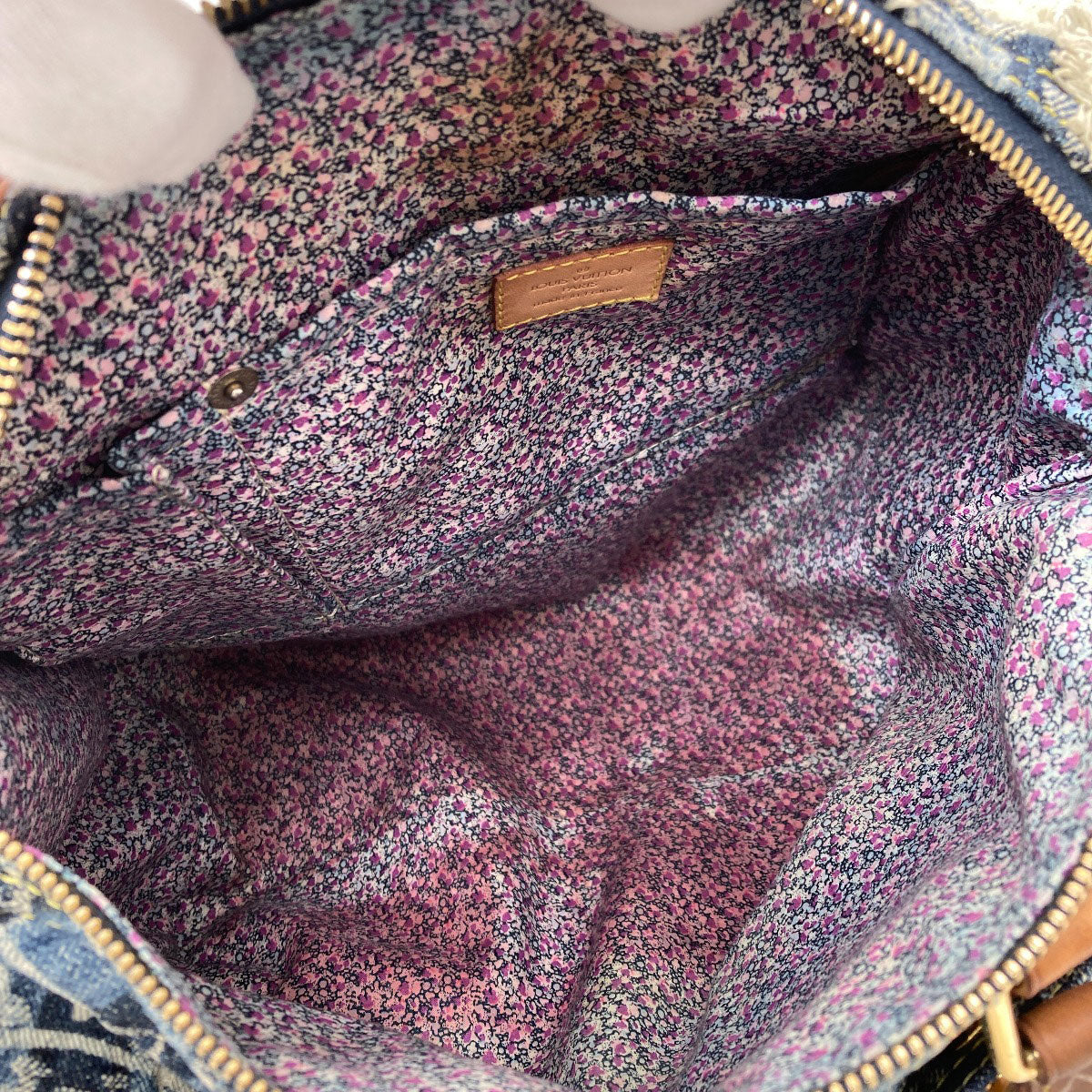 LOUIS VUITTON M95380 Patchwork Speedy 30 Handbag Denim Ladies [Used]