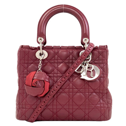 CHRISTIAN DIOR Lady Dior 2WAY Handbag Calf Ladies [Used]