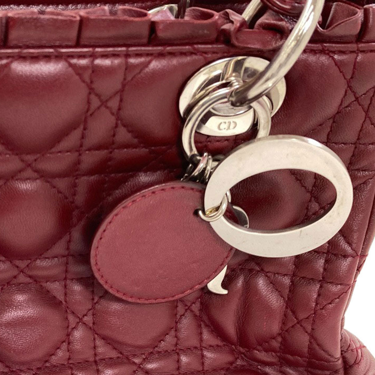 CHRISTIAN DIOR Lady Dior 2WAY Handbag Calf Ladies [Used]