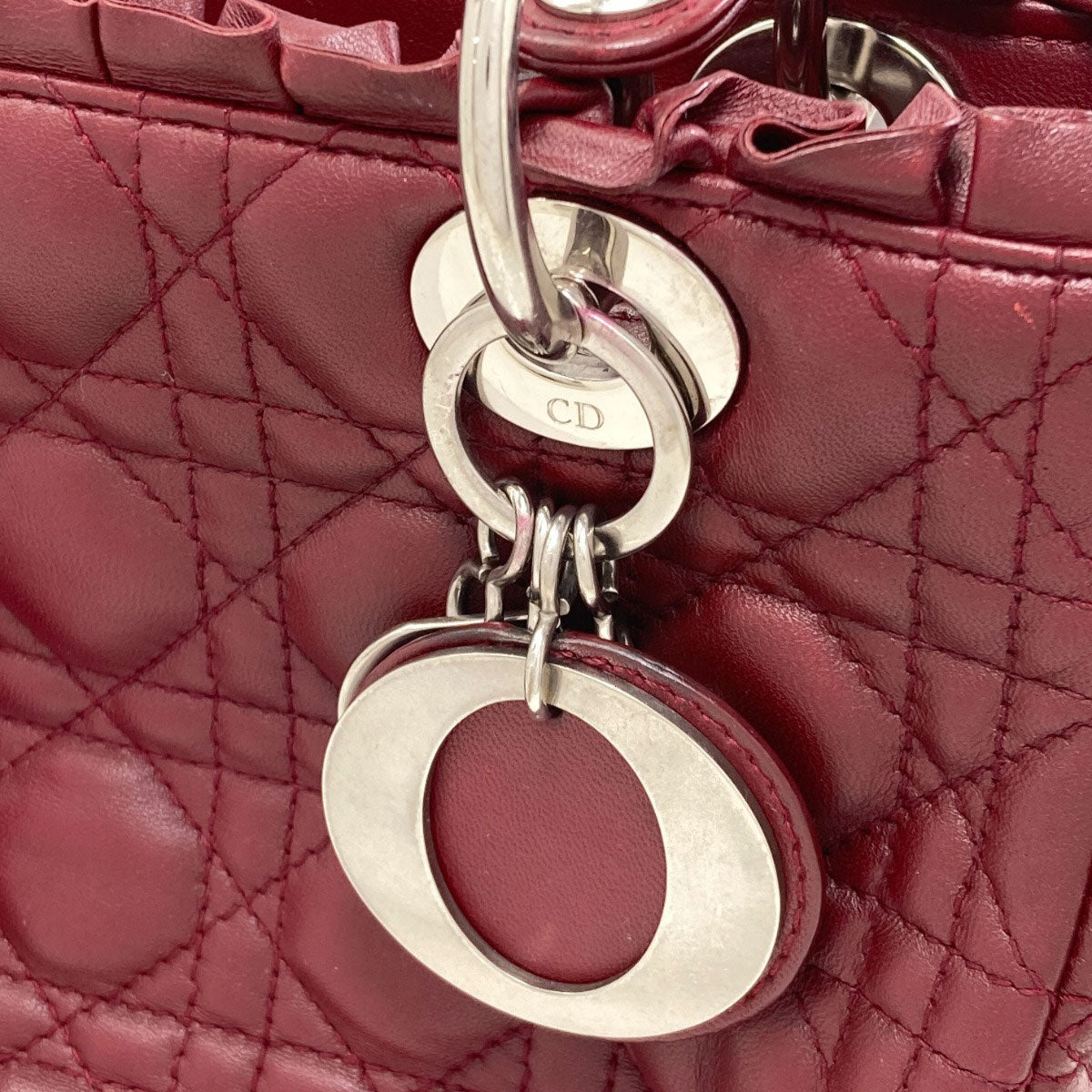 CHRISTIAN DIOR Lady Dior 2WAY Handbag Calf Ladies [Used]