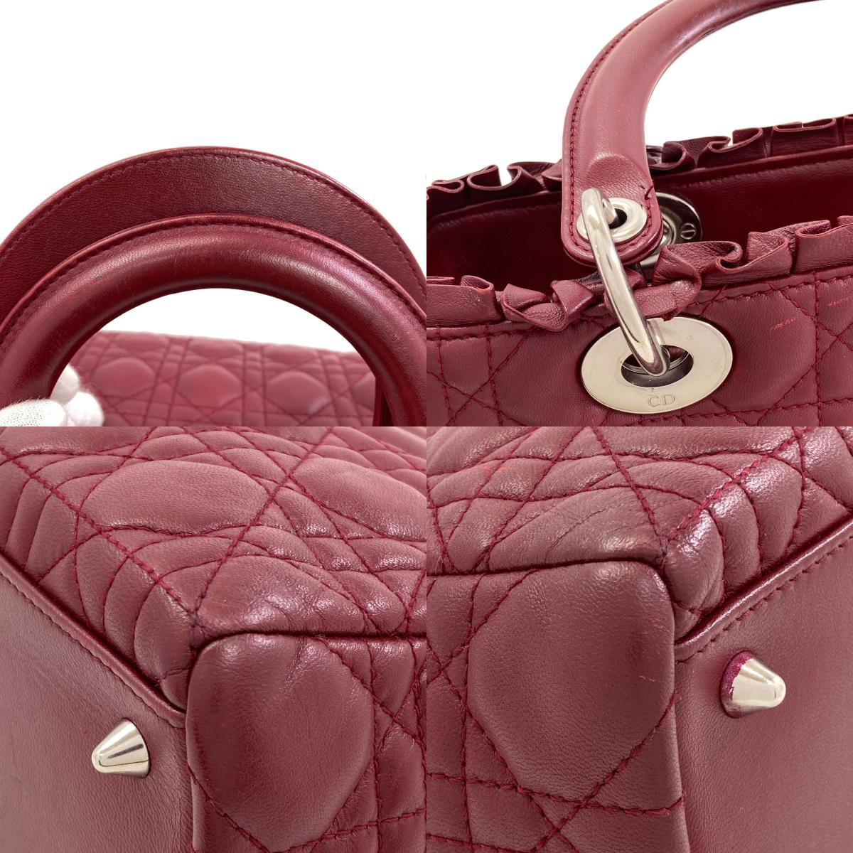 CHRISTIAN DIOR Lady Dior 2WAY Handbag Calf Ladies [Used]