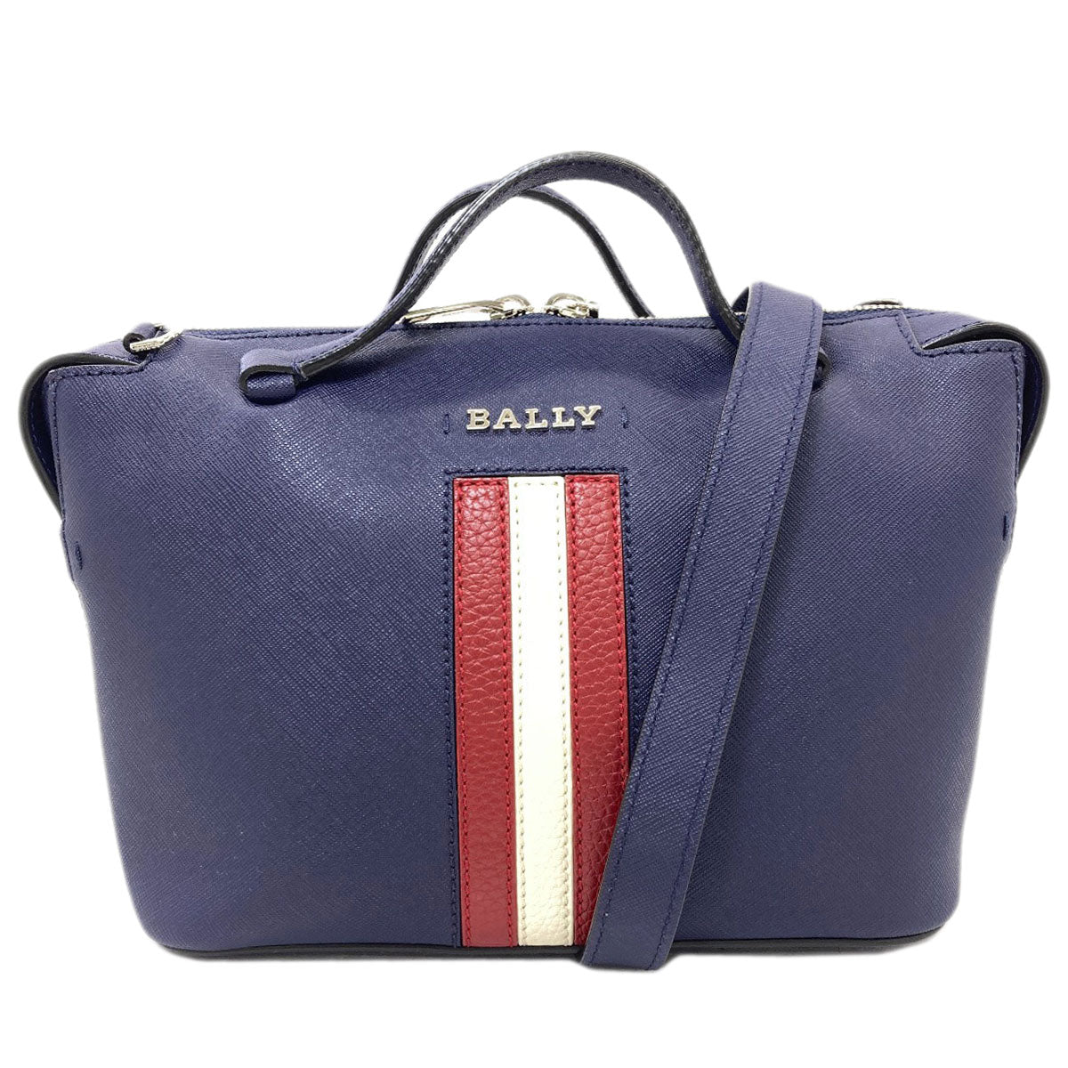 BALLY Barry Stripe 2WAY Handbag PVC Ladies [Used]