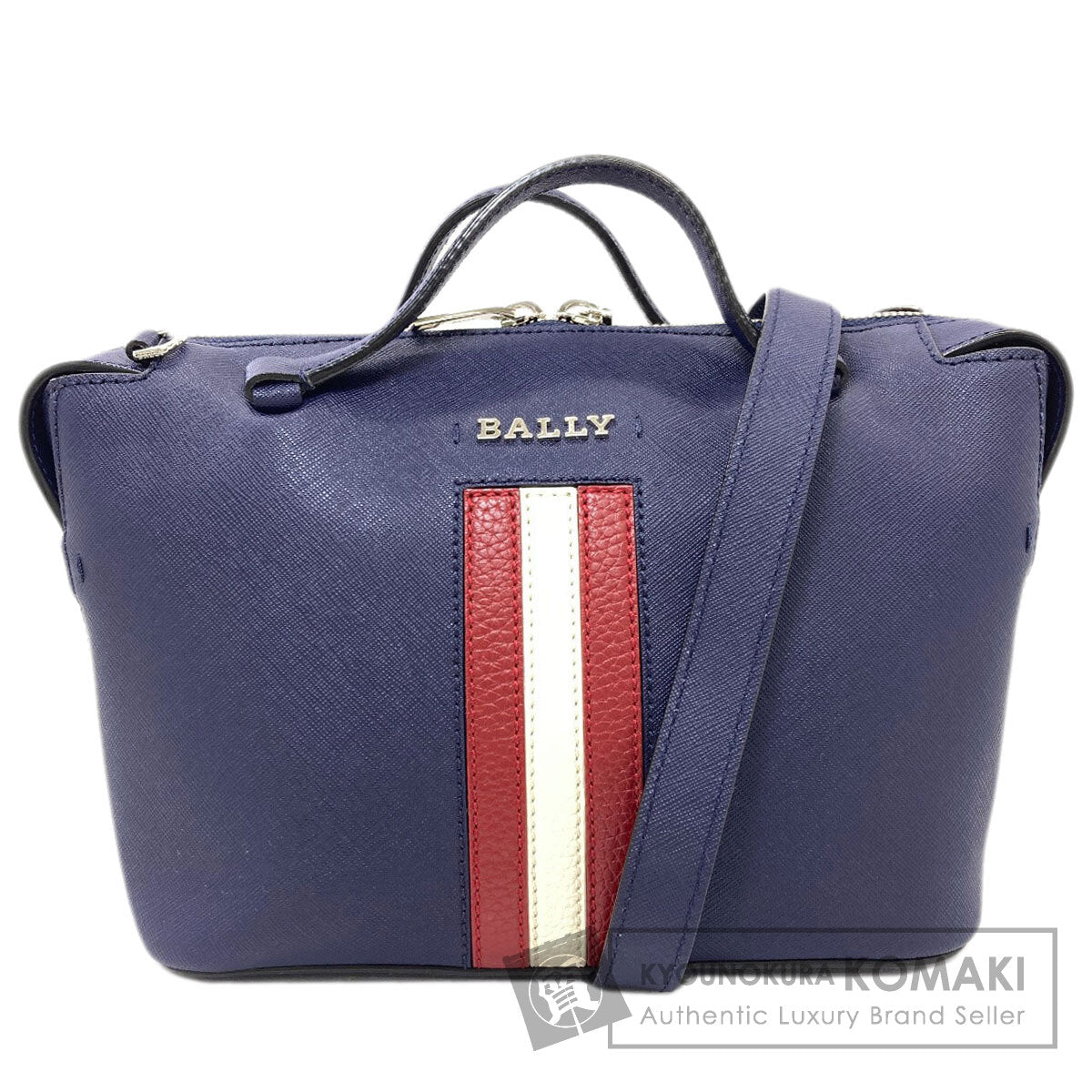 BALLY Barry Stripe 2WAY Handbag PVC Ladies [Used]