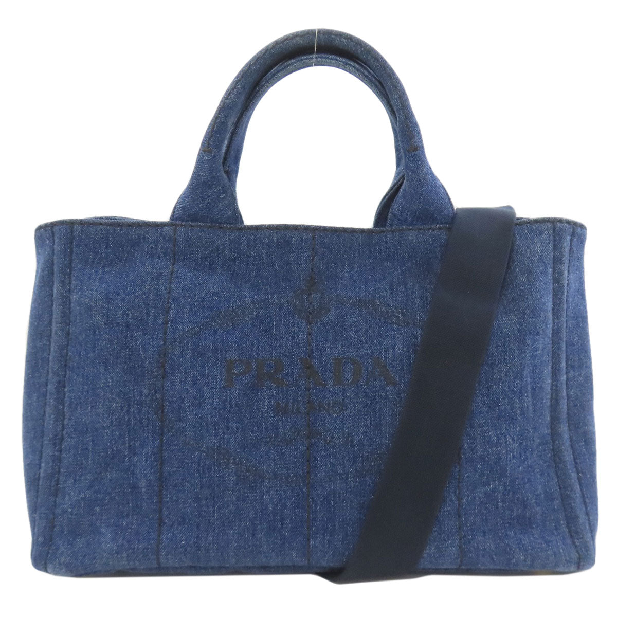 PRADA Canapa 2WAY Handbag Denim Ladies [Used]