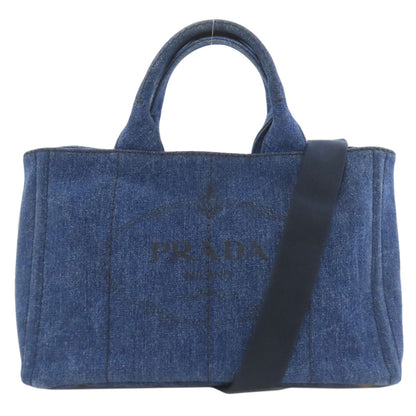 PRADA Canapa 2WAY Handbag Denim Ladies [Used]